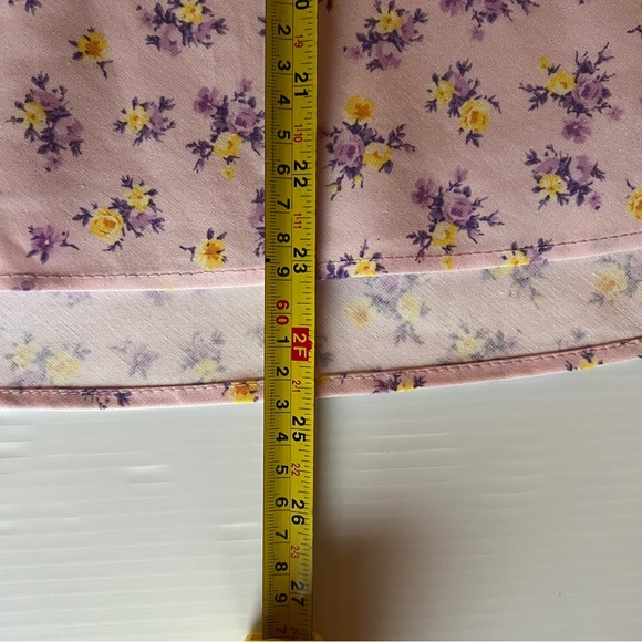 ZARA PRINTED LINEN BLEND DRESS MAUVE SIZE S  | 8342/206/612 - Picture 8 of 9